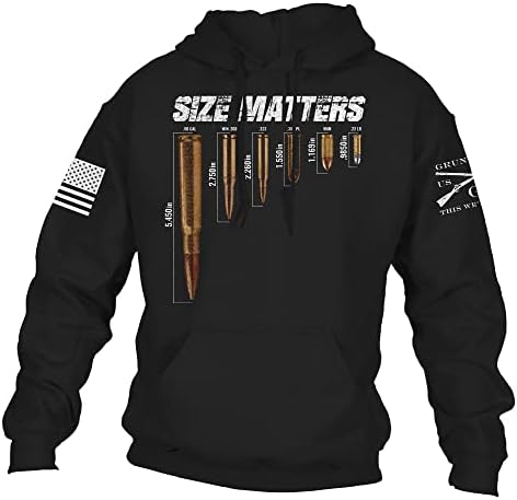 Grunt Style Size Matters - Men's Hoodie Black Grunt Style