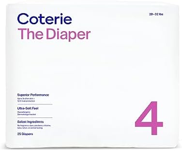 Coterie Size 4 Diapers, 25 CT Coterie