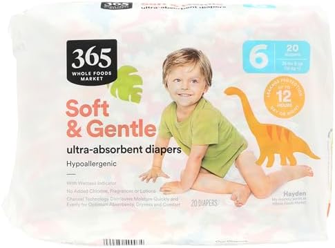 365 by Whole Foods Market, Size 6 Diapers, 20 Count 365 by Whole Foods Market