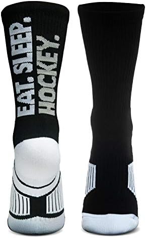 ChalkTalkSPORTS Hockey Performance Crew Socks - Multiple Designs & Colors - Youth & Adult - Hockey Mid-Calf Socks ChalkTalkSPORTS