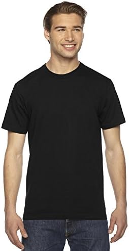 American Apparel Unisex Fine Jersey Short-Sleeve T-Shirt L BLACK American Apparel