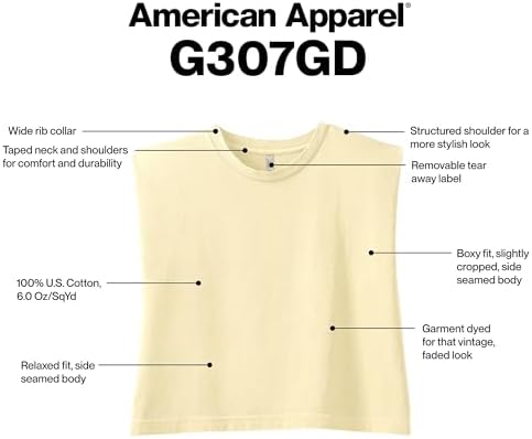 Кроп-футболка Muscle American Apparel из тяжелого хлопка, 2 шт., стильный крой American Apparel