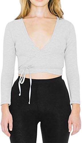 Хлопковый топ American Apparel Julliard с длинным рукавом и завязками American Apparel