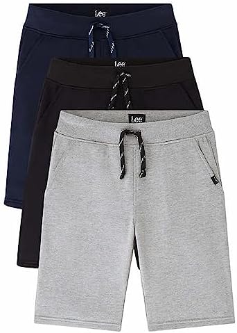 Lee Youth Boys' Sweat Shorts Athletic Casual Jogger Shorts & Pockets, Performance Activewear 3-Pack Lee