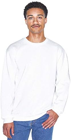 American Apparel Men's Flex Fleece Long Sleeve Pullover, Style F496w American Apparel