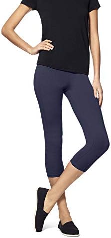 No Nonsense Women's Cotton Pop Capri, Navy, Small No Nonsense