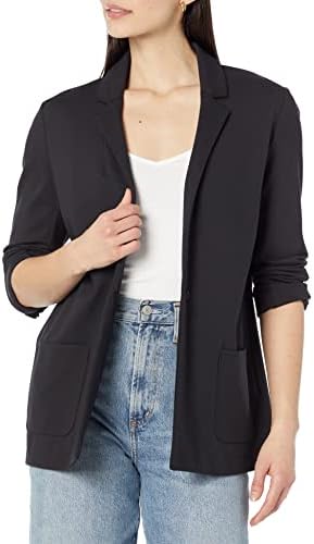 Amazon Essentials Women's Relaxed-Fit Soft Ponte Blazer Amazon Essentials