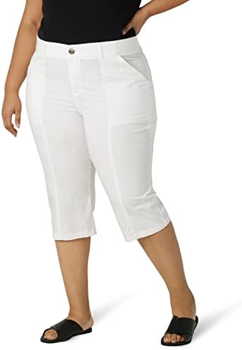 Lee Women's Plus Size Flex-to-go Utility Capri Pant Lee