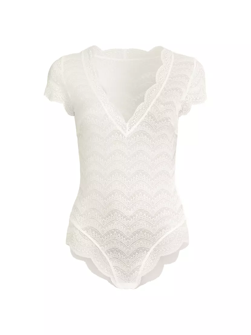 Karma Scalloped Lace Bodysuit Simone Perele