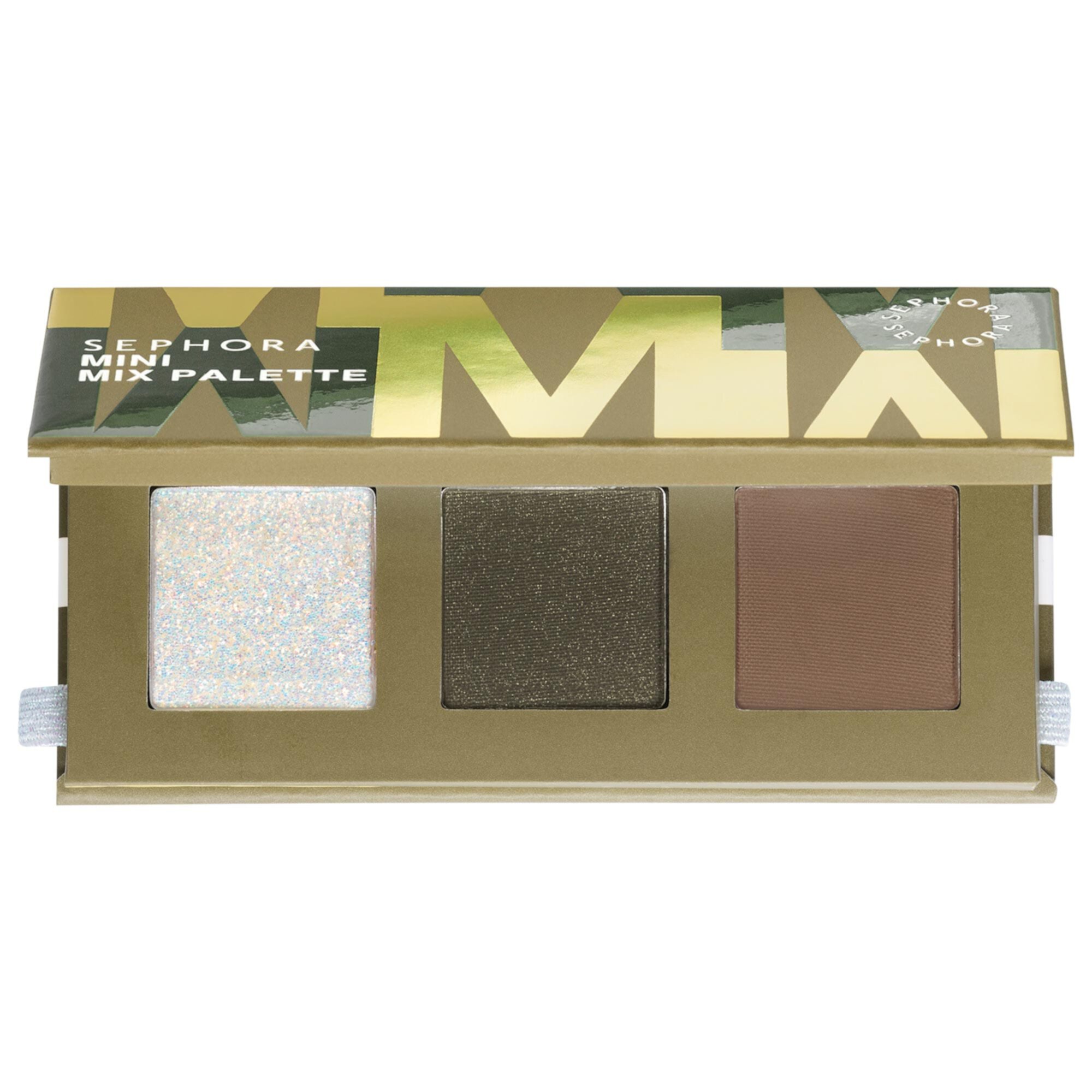 Мини-палитра теней для век Mini Mix, 3 оттенка для создания яркого макияжа Sephora Collection