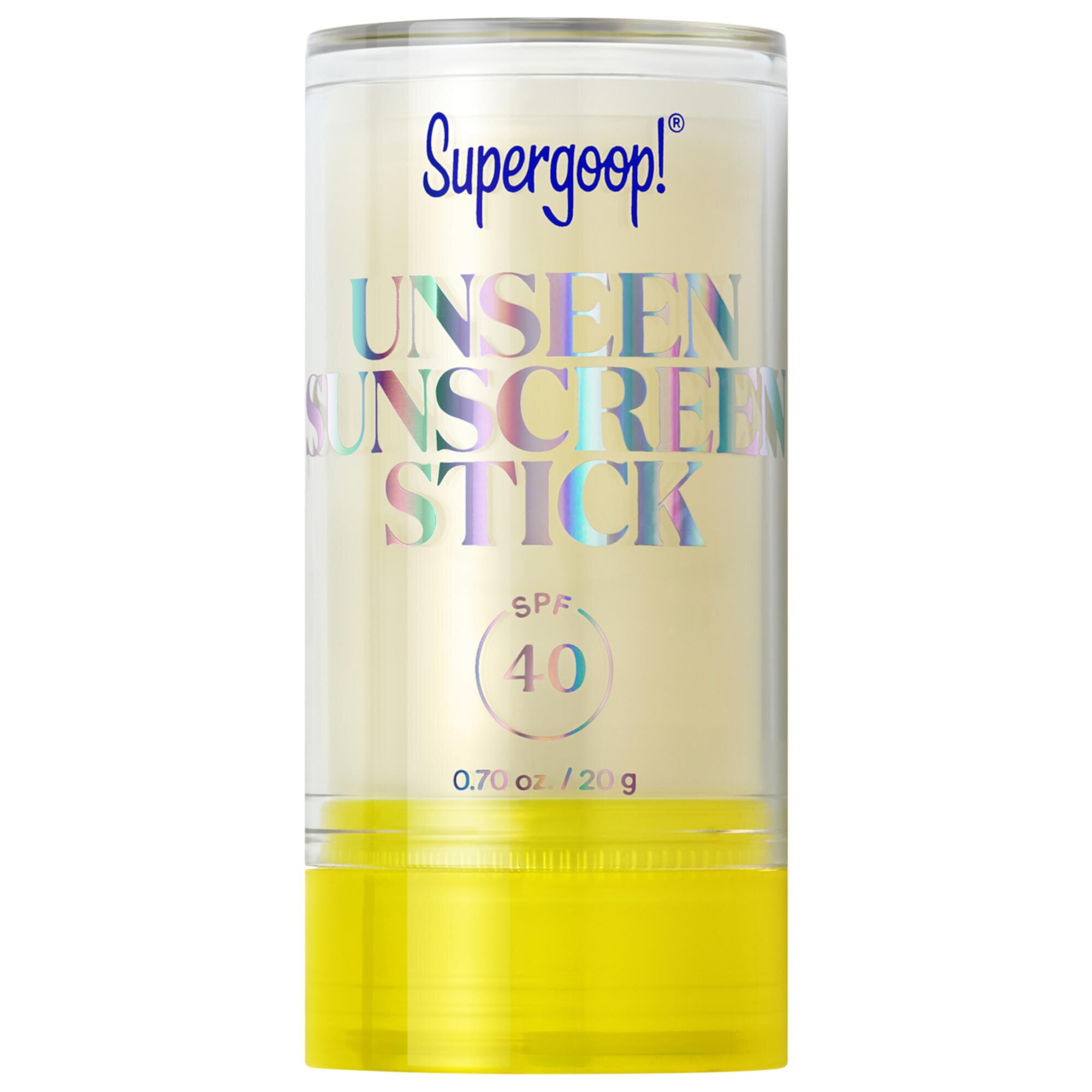 Стик для солнцезащиты невидимый SPF 40, прозрачная защита от солнца Supergoop!