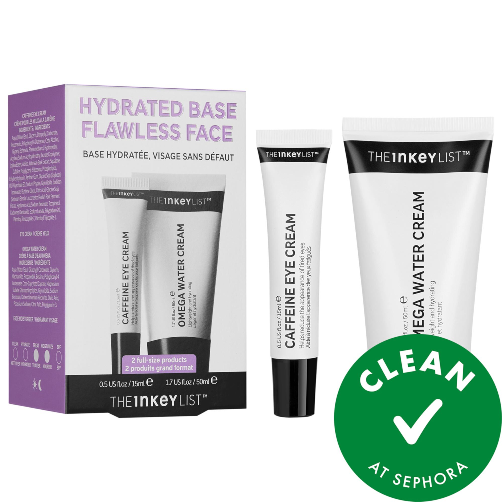 Hydrated Base, Flawless Face Set The INKEY List