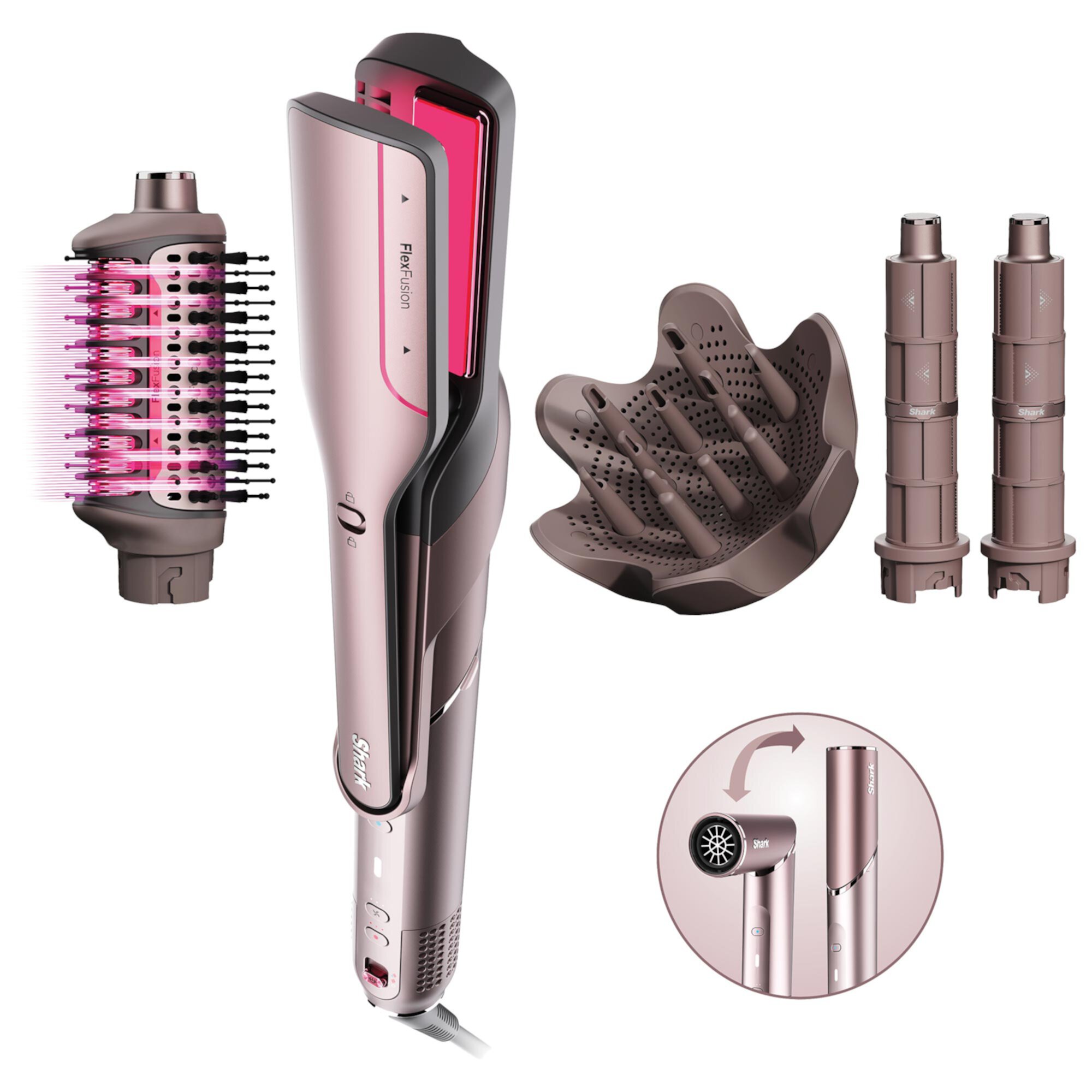 FlexFusion™ Luxury Air & Ceramic Straightening Hair Dryer System with Diffuser Shark Beauty