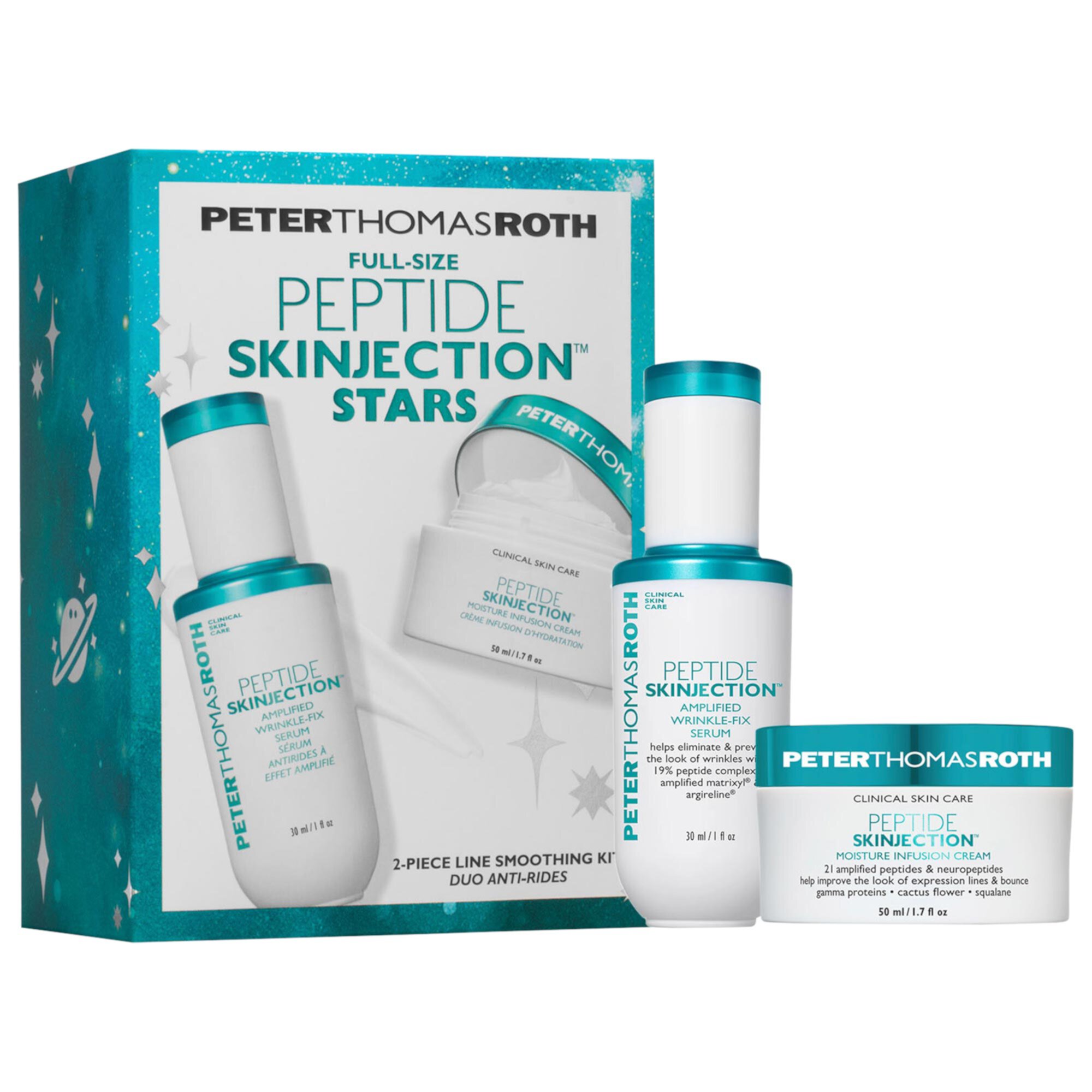 Набор Peptide Skinjection™ Stars для разглаживания линий, 2 продукта Peter Thomas Roth