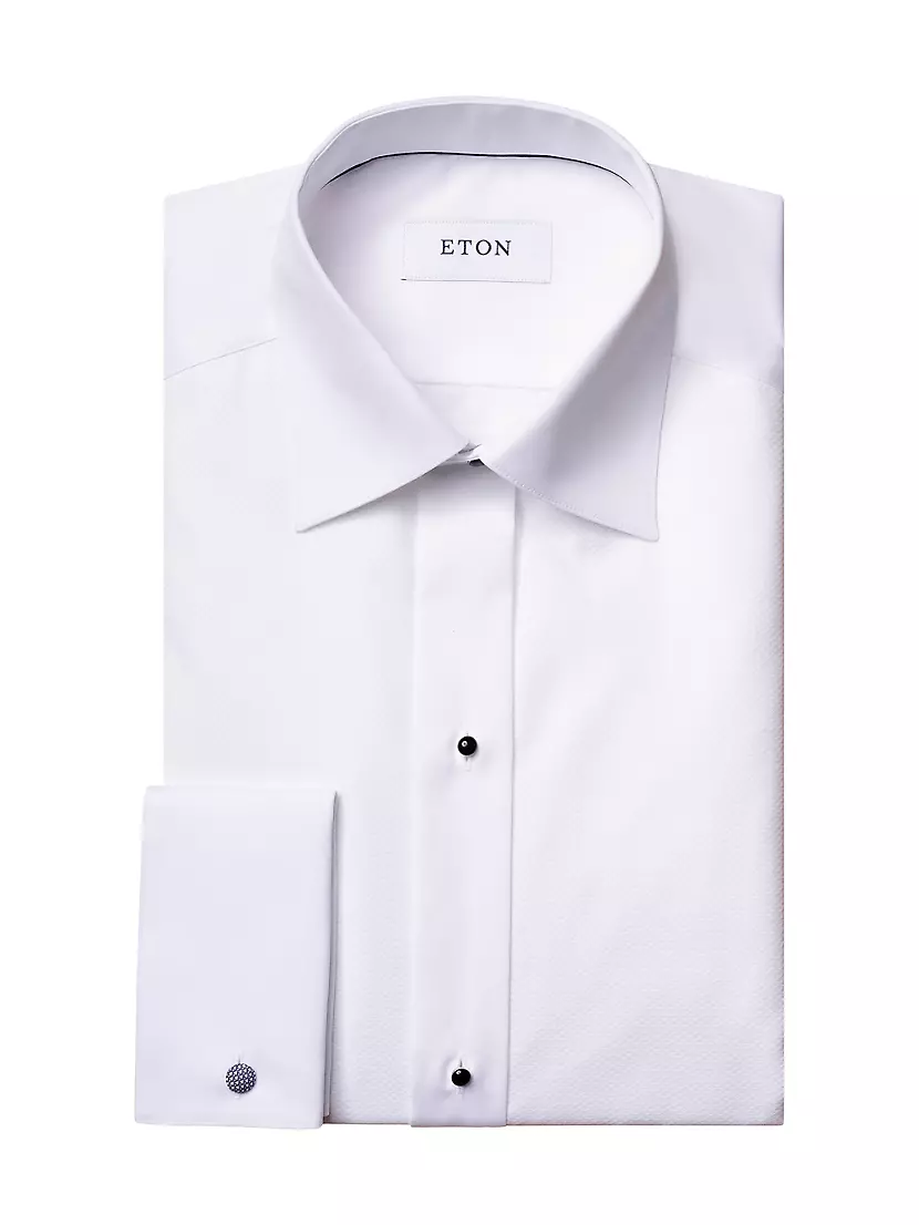 Classic-Fit Piqué Formal Shirt Eton