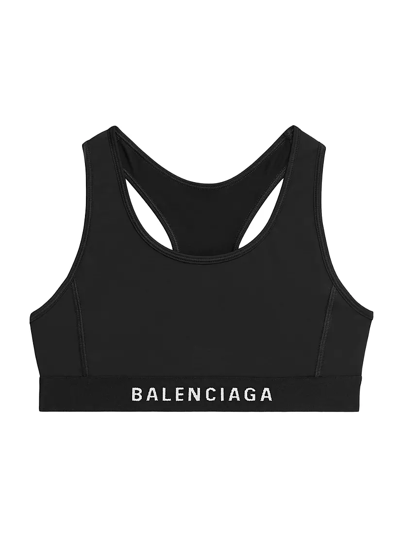 Спортивный бюстгальтер Balenciaga из спандекса с облегающим кроем и racer back Balenciaga