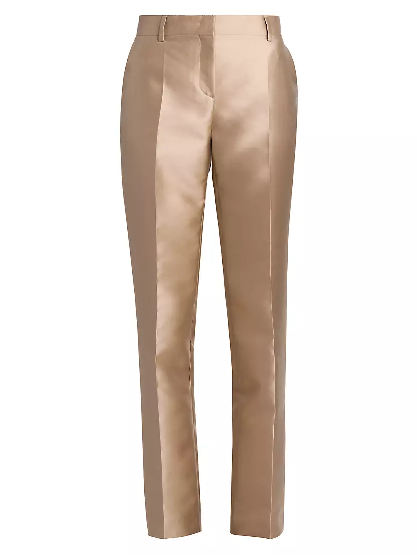 Metallic Tailored Trousers Alberta Ferretti