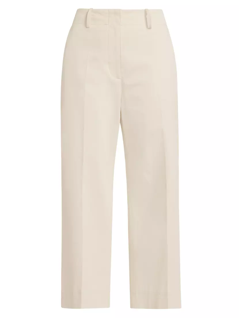 Amara Cotton Twill Wide-Leg Crop Pants Proenza Schouler