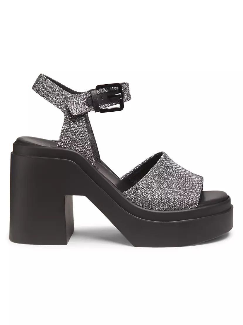 Nelio 100MM Metallic Platform Sandals Clergerie