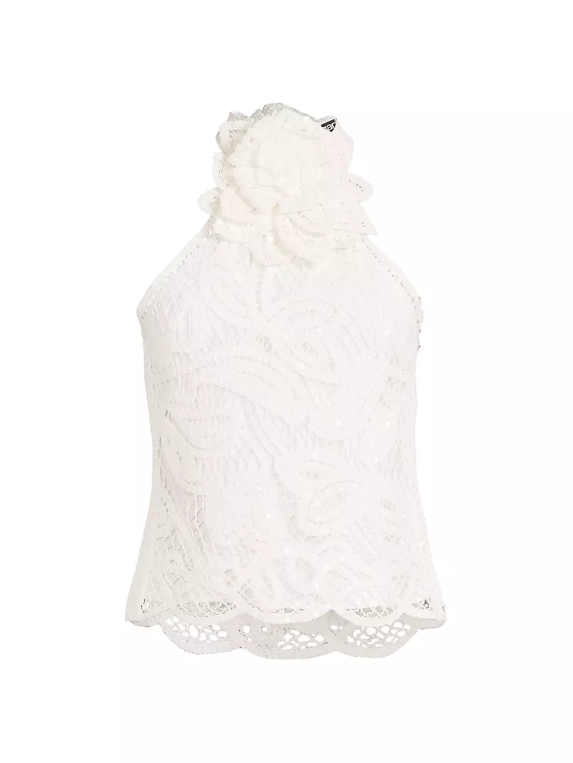 Nicolette Lace Floral Appliqué Blouse Ungaro