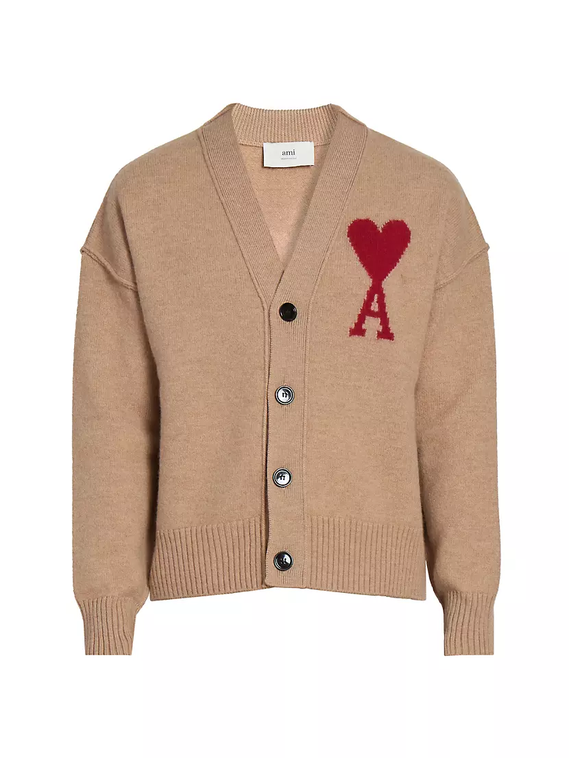 ADC Logo Wool Cardigan AMI Paris