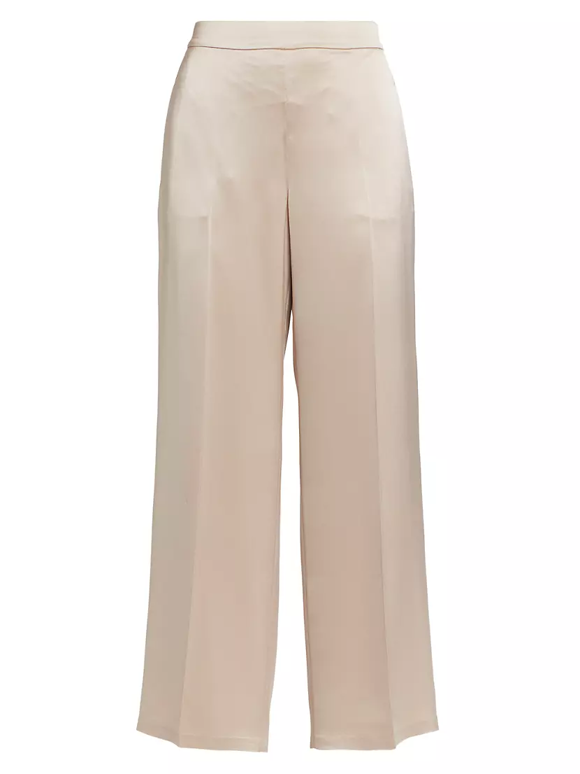 Ashlynn Satin Cropped Wide-Leg Pants Elie Tahari