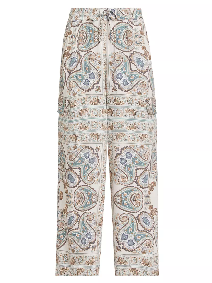 Venice Paisley Wide-Leg Pants Splendid