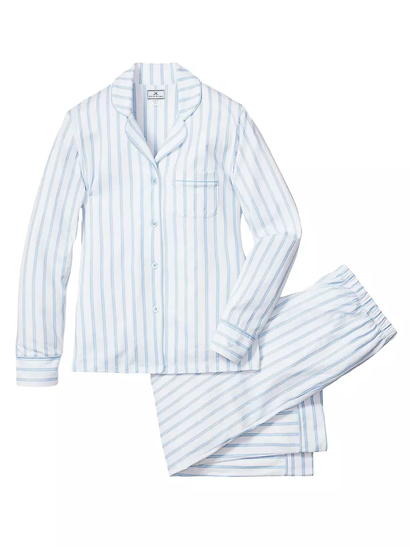 2-Piece Striped Cotton Pajama Set Petite Plume