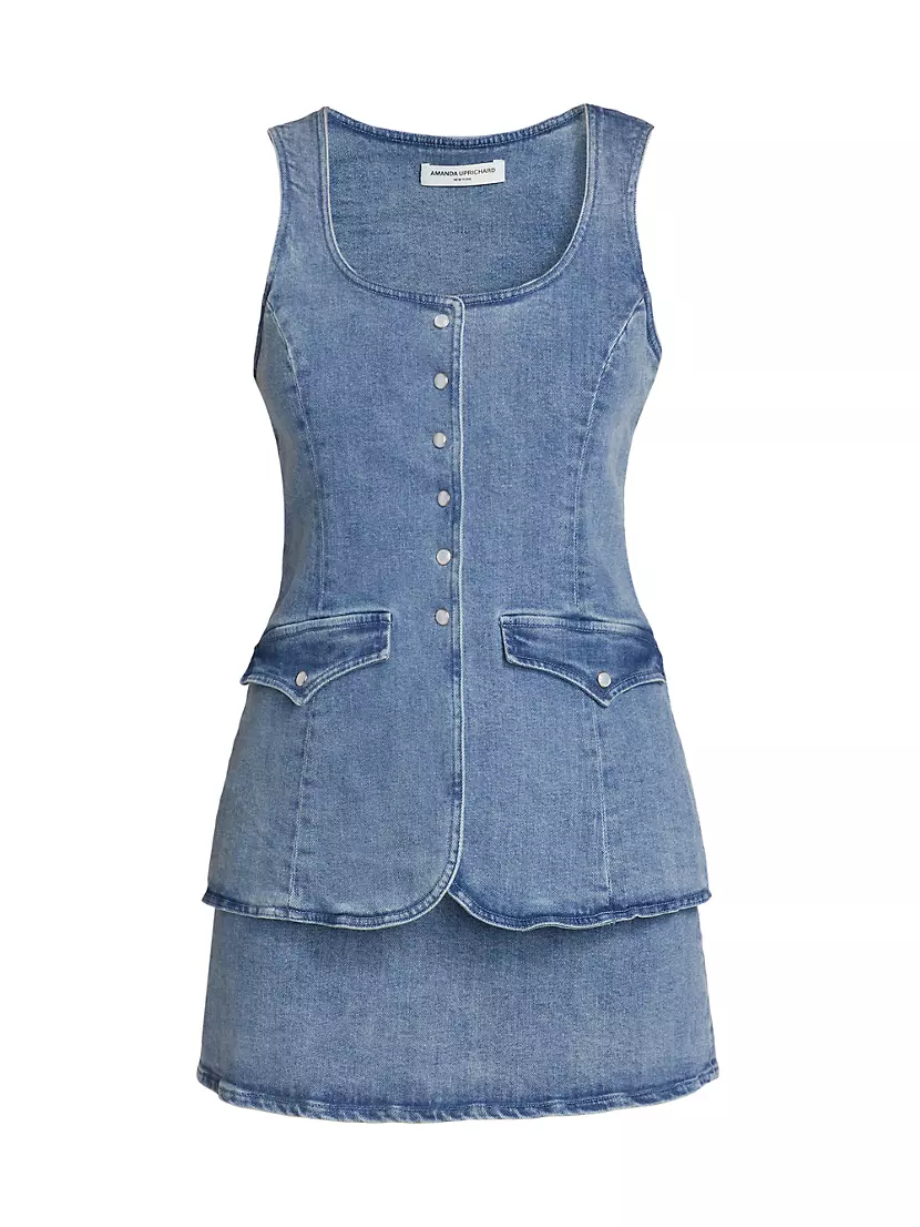 Kya Denim Skort Romper Amanda Uprichard