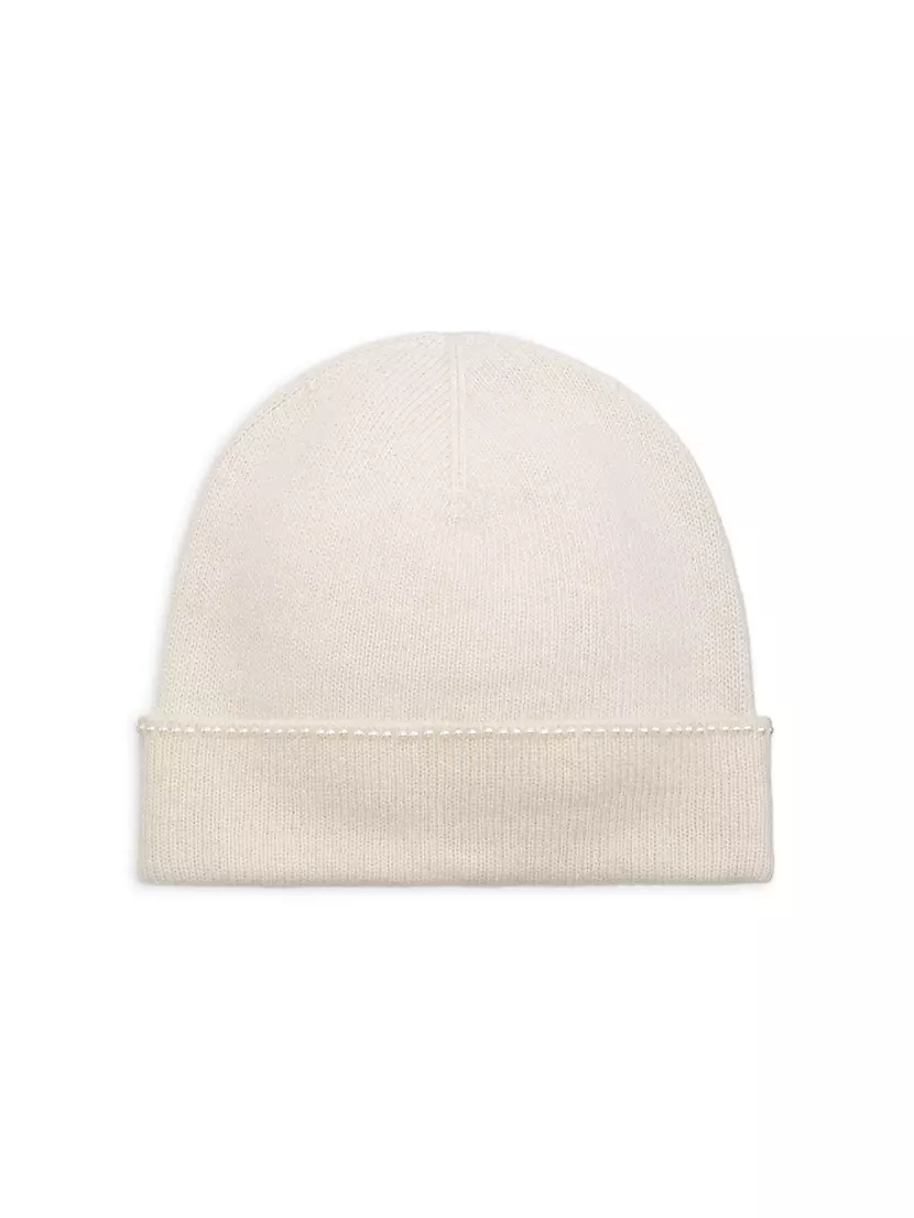 Cashmere & Imitation Pearl Beanie Carolyn Rowan