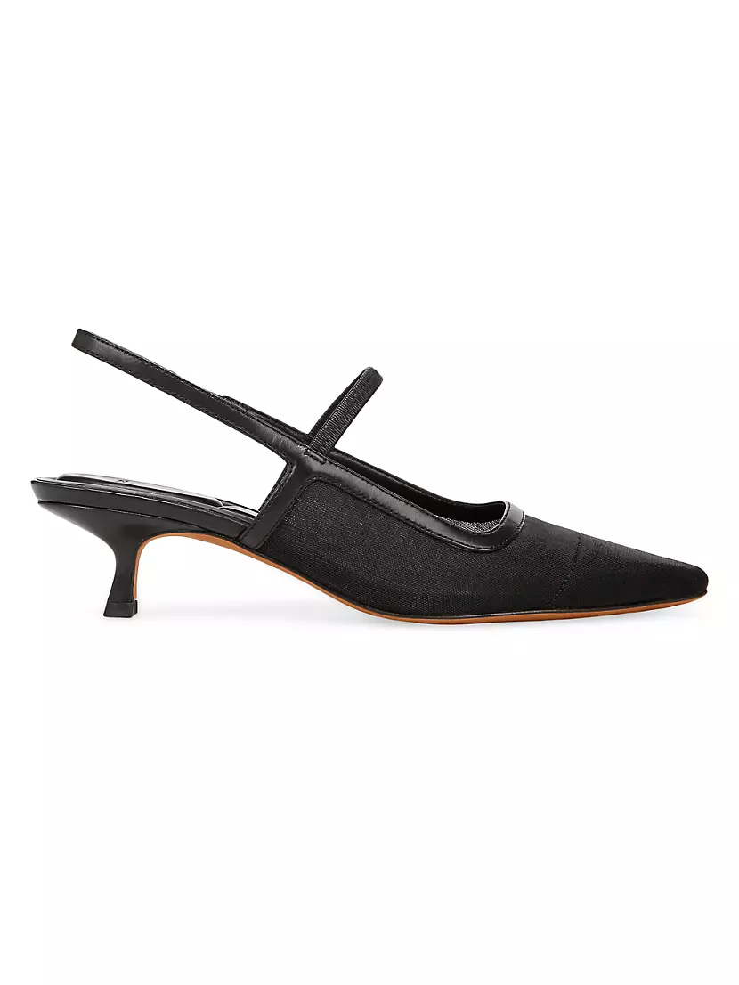 Venice 45MM Mesh Slingback Pumps Vince