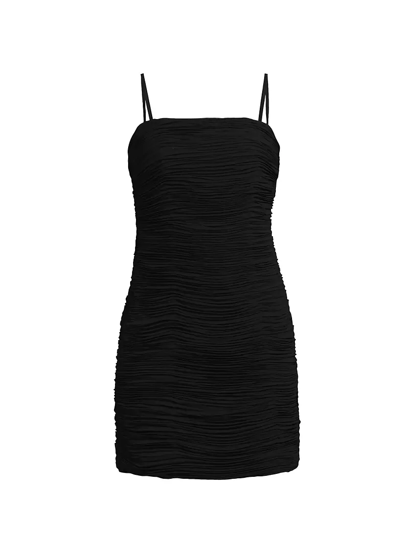 Elettra Plisse Sleeveless Minidress Ungaro