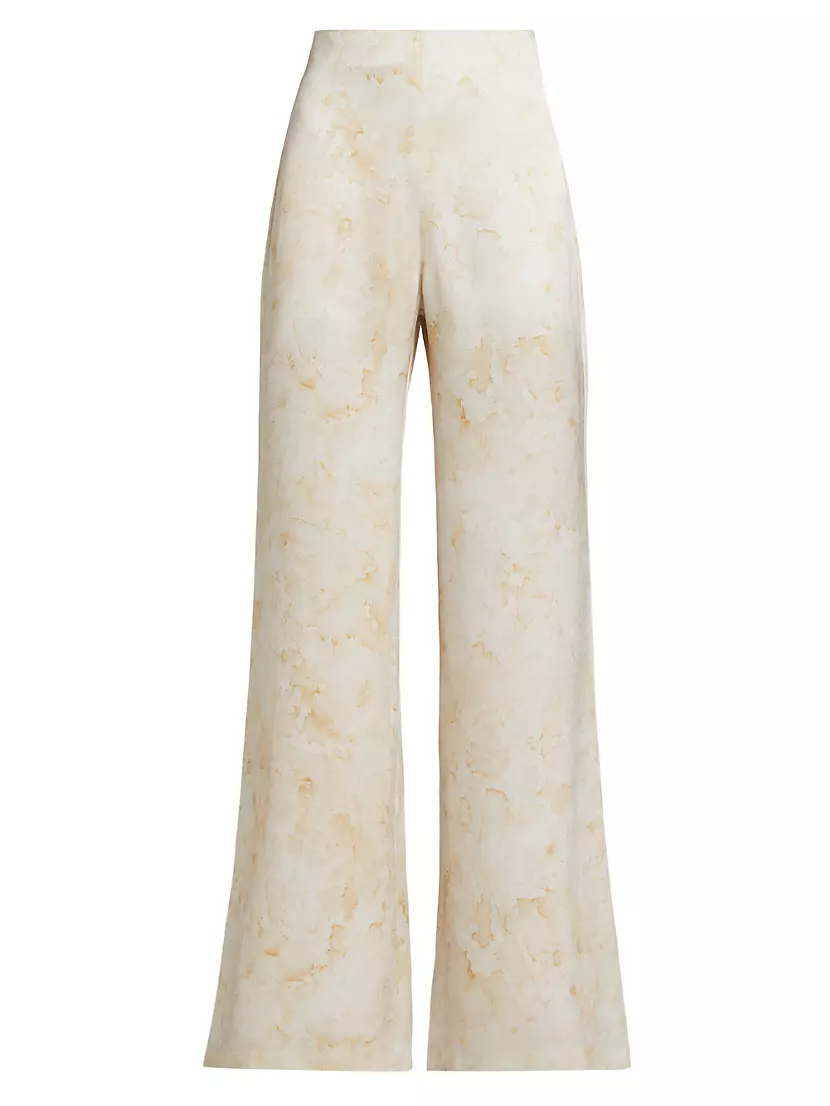 Palermo Watercolor Wide-Leg Pants Silvia Tcherassi