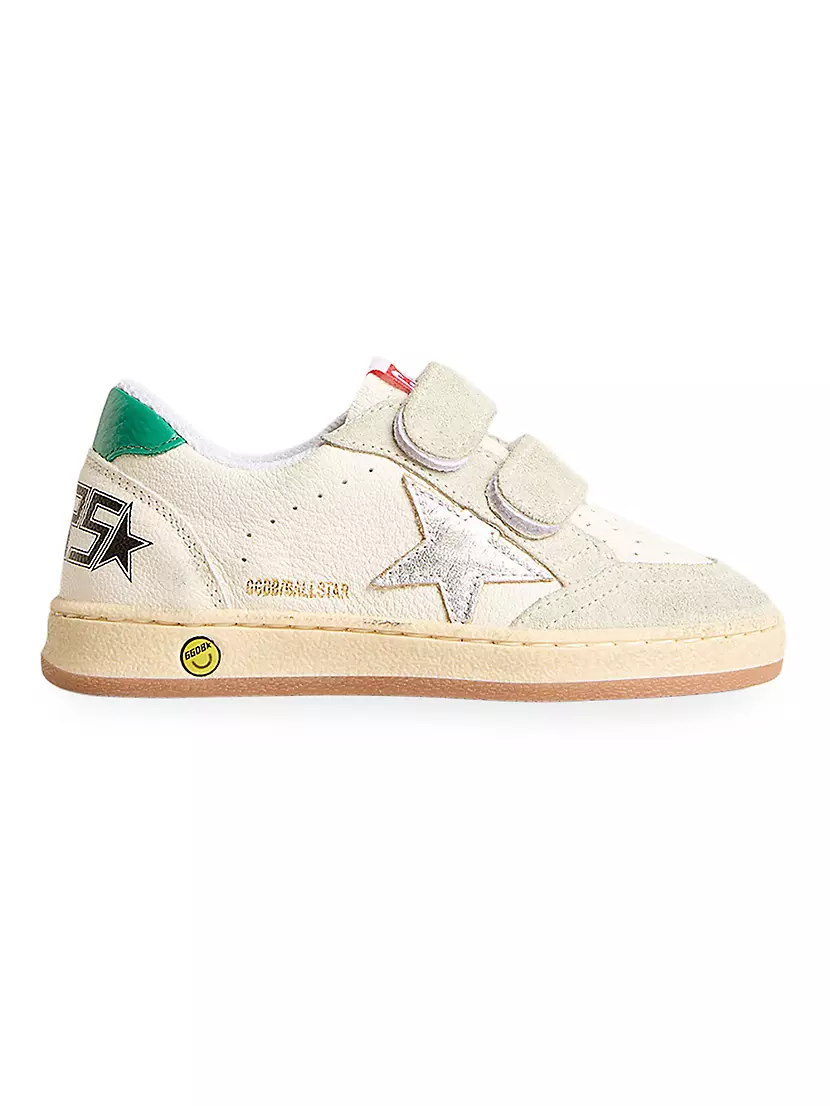 ​Little Boy's &amp; Boy's Ballstar Leather Laminated Star Sneakers Golden Goose