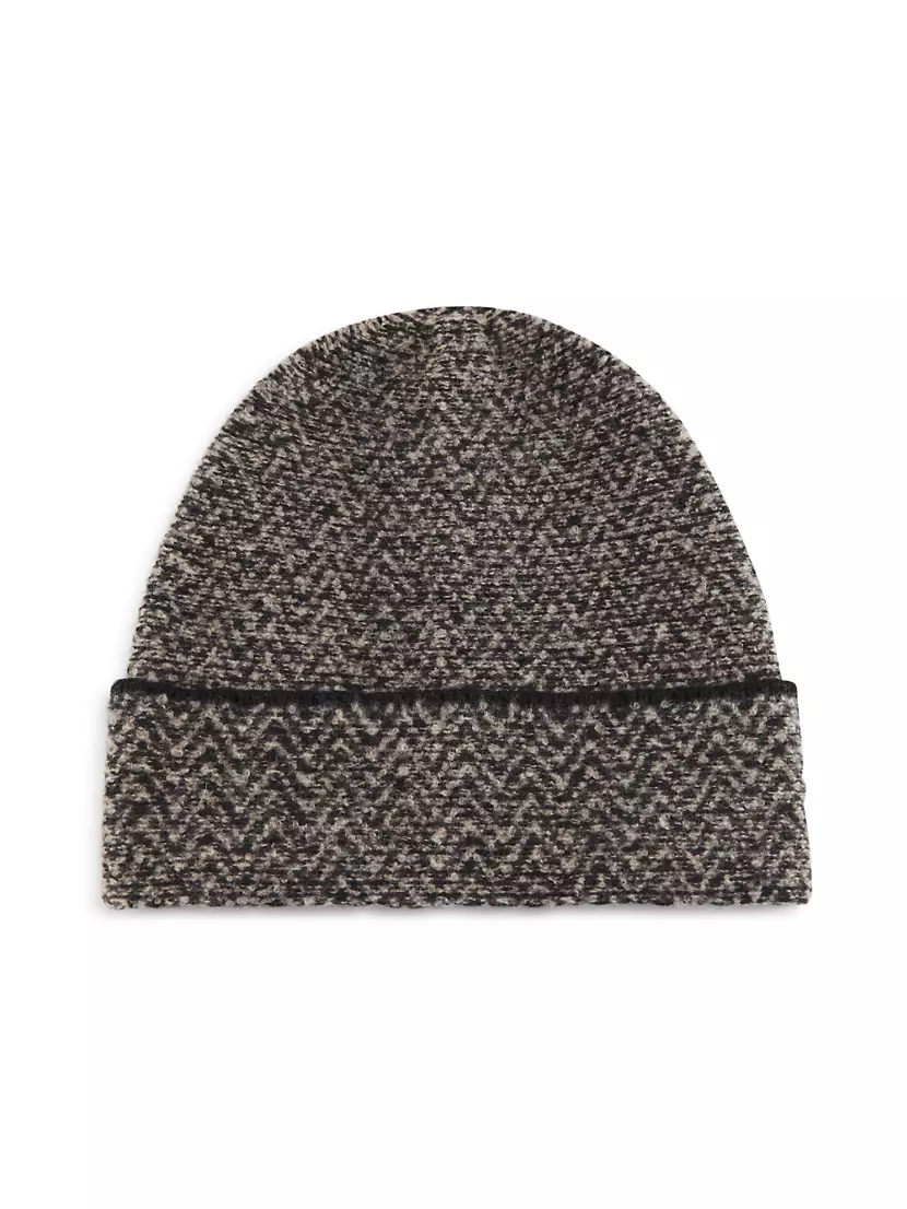 Bouclé Herringbone Beanie Vince