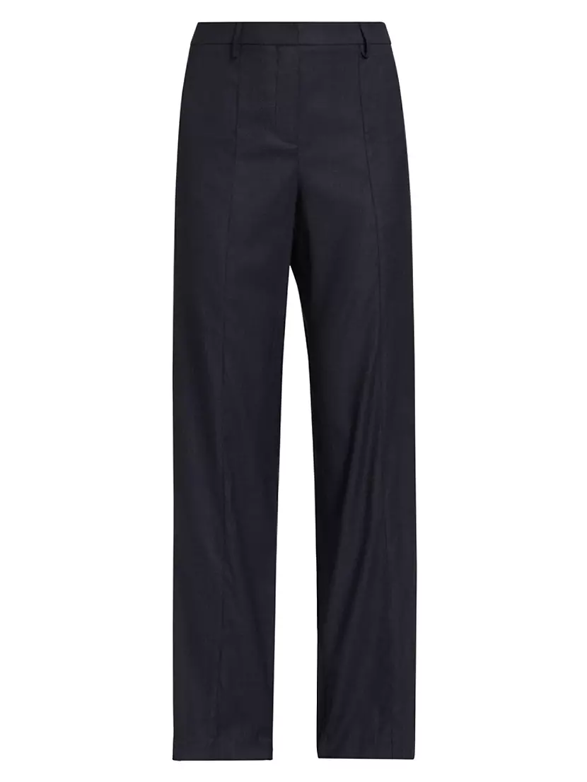 Elizabeth Wool-Blend Straight-Leg Pants Twp