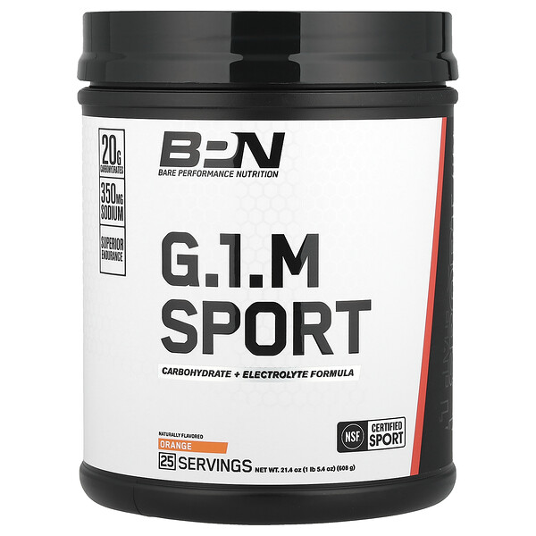 G.1.M Sport, Вкус Апельсина, 608 г, углеводы 20 г, натрий 350 мг Bpn