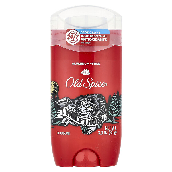 Дезодорант-стик Wolfthorn, без алюминия, 85 г, 24/7 свежесть и антиоксиданты Old Spice