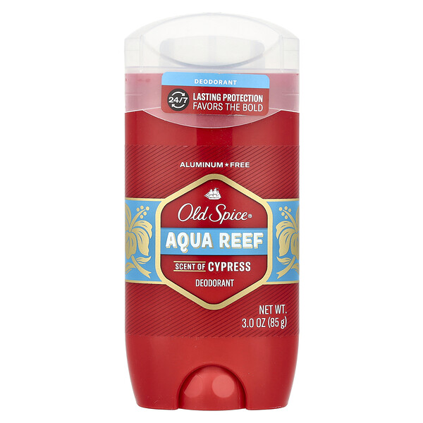 Дезодорант Aqua Reef, кедр, 85 г, защита от запаха 24/7, без алюминия Old Spice