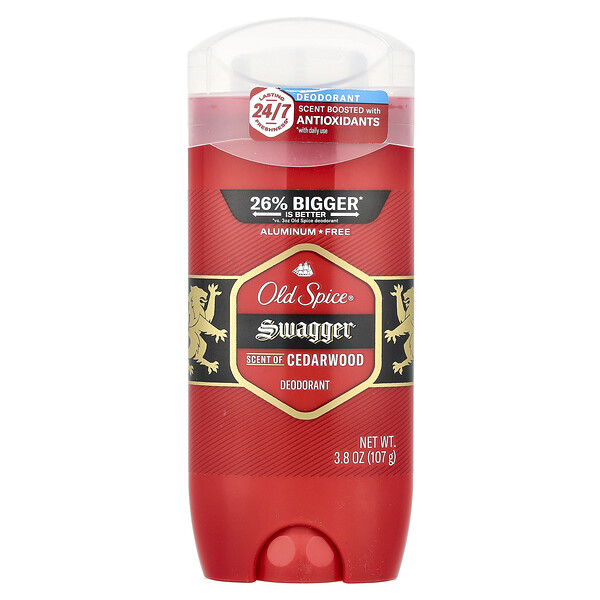 Дезодорант Swagger с древесным ароматом кедра, 107 г, защита от запаха 24/7 Old Spice