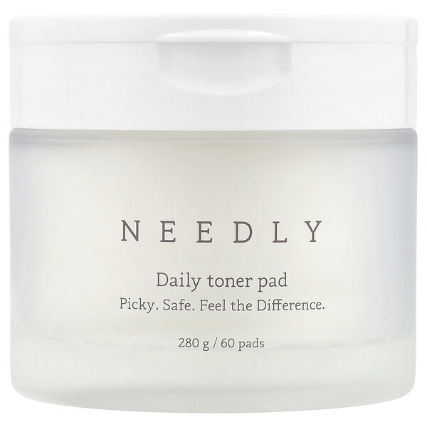 Тонер для лица Daily Toner Pad, 60 планшетов, 280 г, сужает поры и увлажняет Needly