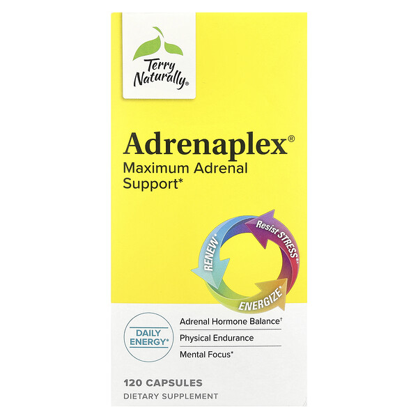 Adrenaplex® - Максимальная поддержка надпочечников, 120 капсул Terry Naturally