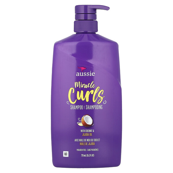 Miracle Curls, Shampoo With Coconut & Jojoba Oil, 26.2 fl oz (778 ml) Aussie