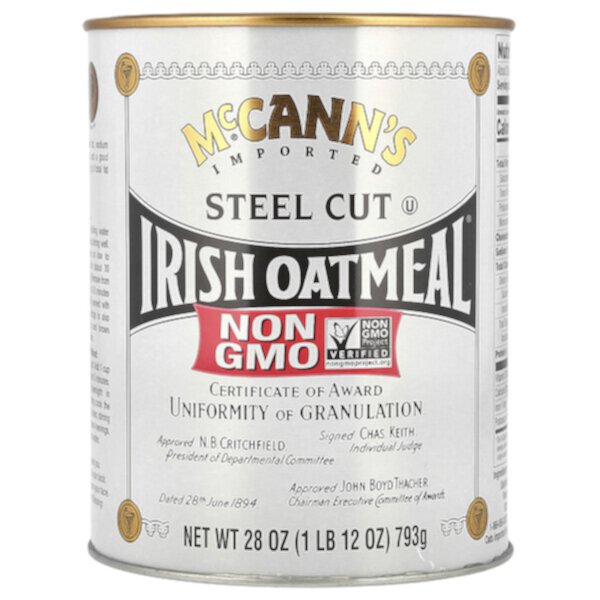 Ирландская овсянка Steel Cut 793 г, 100% цельные злаки, без ГМО McCann's Irish Oatmeal