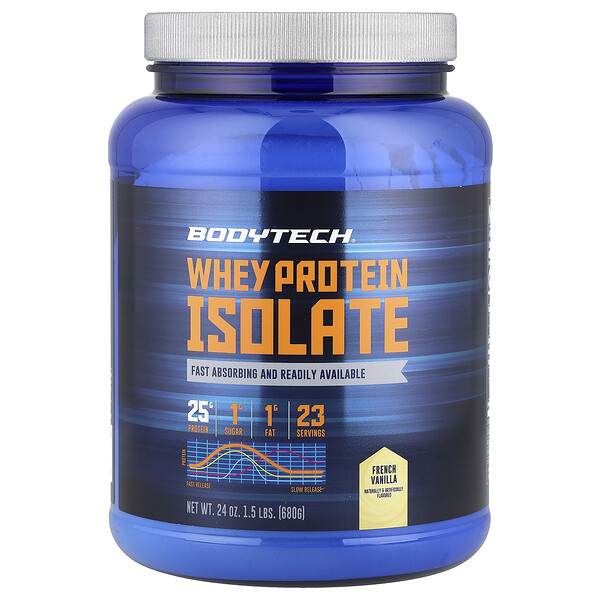 Whey Protein Isolate, French Vanilla, 1.5 lbs (680 g) BodyTech