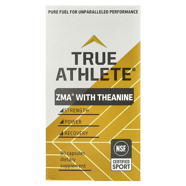 ZMA® с Теанином 90 капсул: сила, мощь и восстановление True Athlete