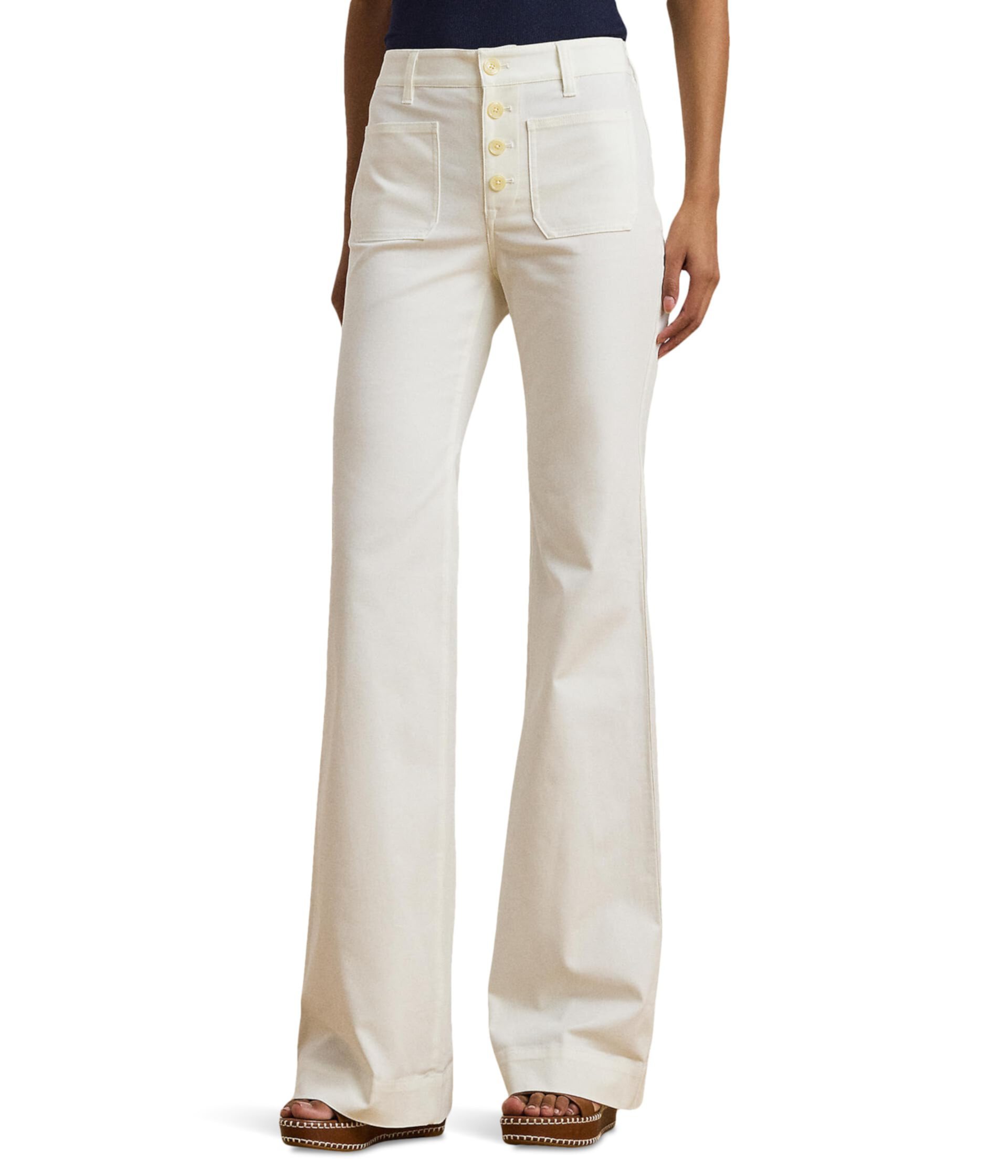 Stretch Cotton Canvas Wide-leg Pants LAUREN Ralph Lauren