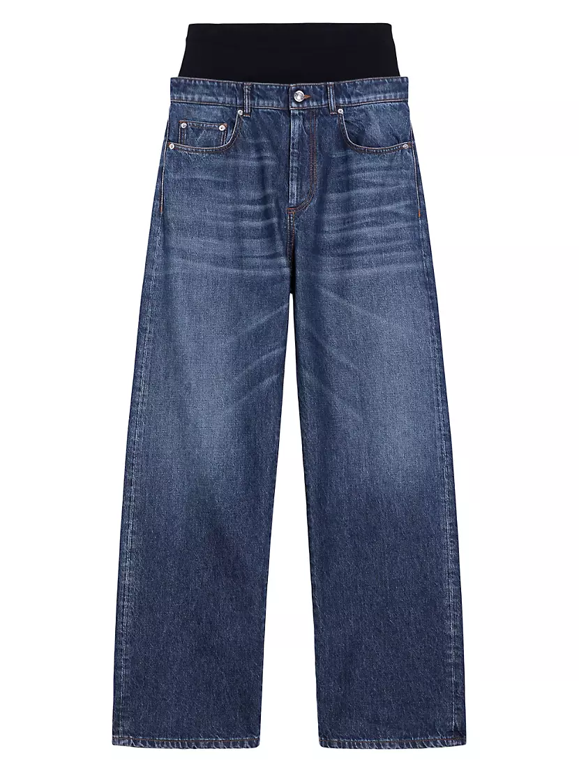 Afoso Denim Double-Waist Jeans Sportmax