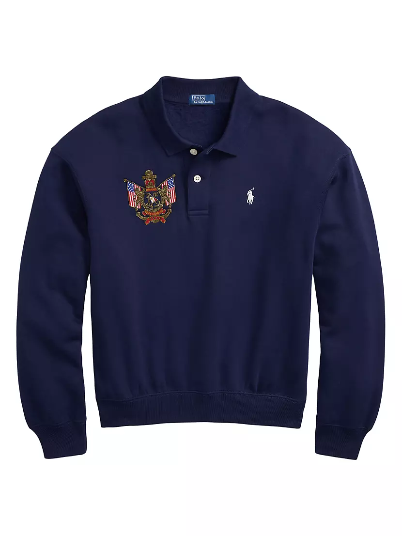 Хлопковое худи с нашивкой Polo Ralph Lauren, 83% хлопок, длинные рукава Polo Ralph Lauren