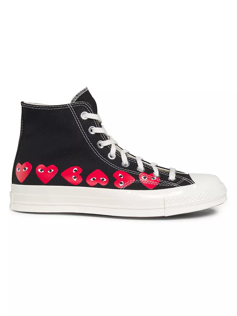 Унисекс кроссовки CdG PLAY x Converse Chuck Taylor All Star Multi-Heart на высоком берце Converse